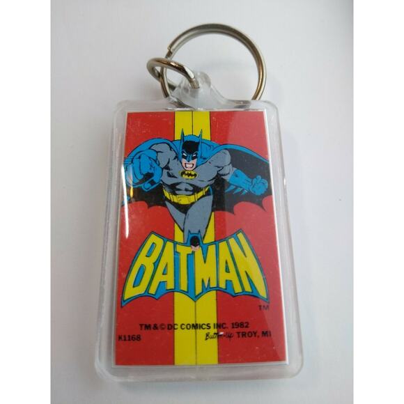 Batman Keychain Lot Of 7 Different Licensed Official DC Comics Superhero's 1980s - Picture 11 of 12